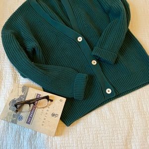 Tradlands green shelter cardigan